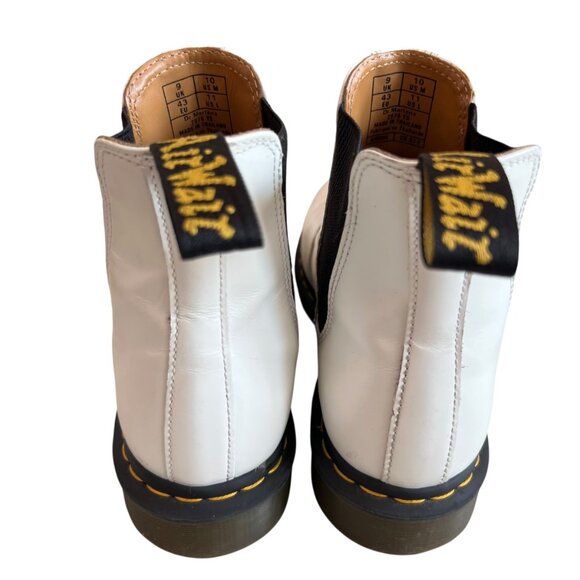 Dr Martens 2976 YS chelsea boots smooth white leather mens 10 womens 11 docs - Picture 4 of 13